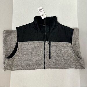 Bass Pro Shop Mens Sz 2XL Black And Grey Full Zip Vest Outdoor Cowboy Western